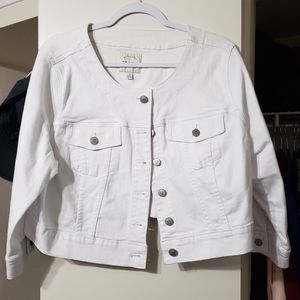 Torrid White Crop Jacket